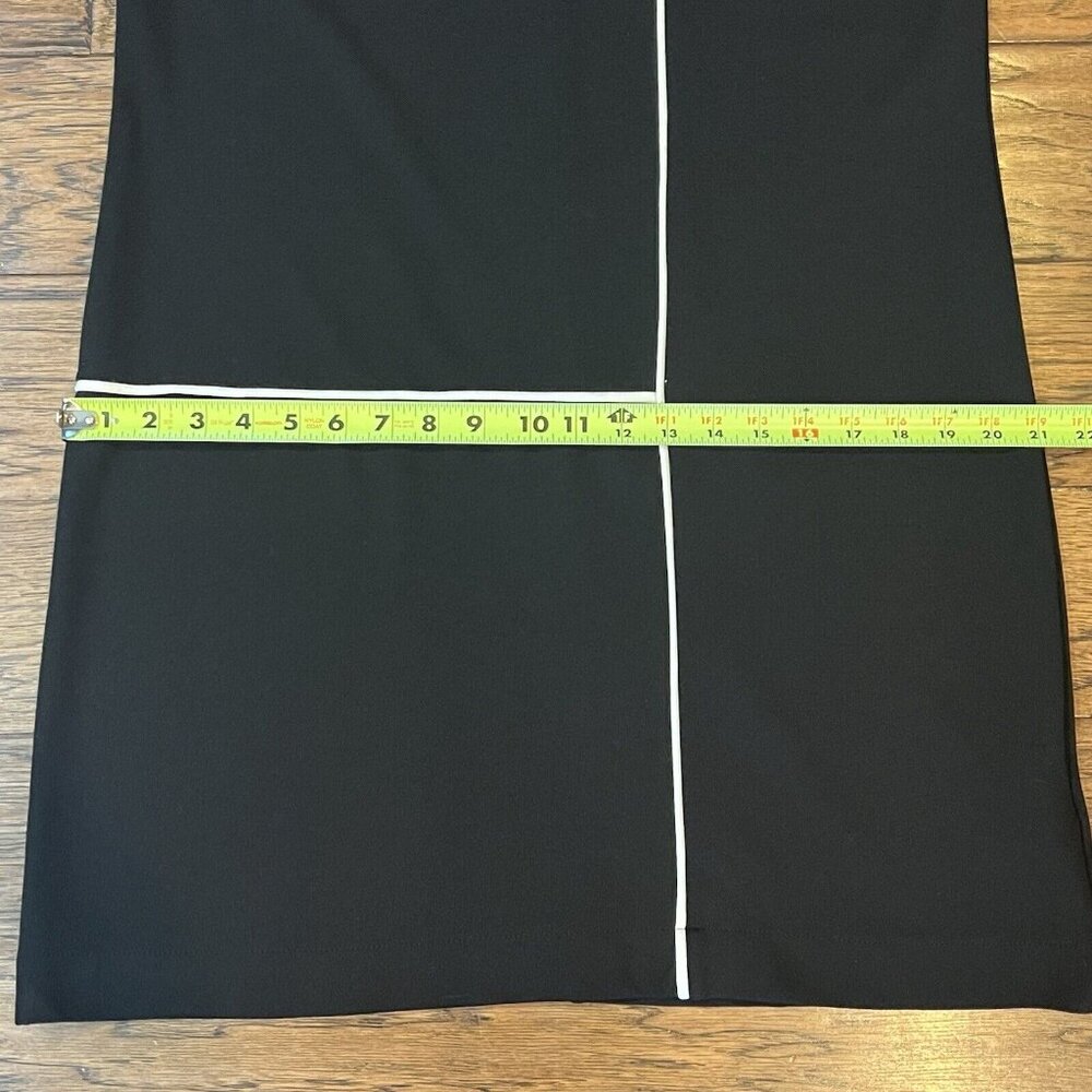 Venus Black Dress Women's Size XL X-Large White Long Sleeves Classic LBD - Picture 10 of 14